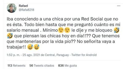 Le rechazaron por ganar solo "sueldo mínimo"