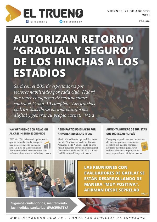E-paper 27 de agosto 2021 - El Trueno