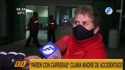 "Paren con las carreras", clama madre de joven que casi perdió la pierna anoche