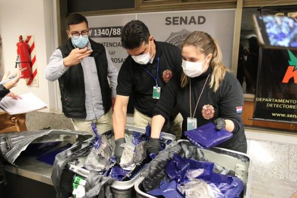 Una mujer quiso viajar con cocaína en la maleta y fue detenida por la Senad