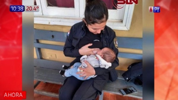 Solidaridad materna: Policía amamanta a bebé de detenida en San Lorenzo | Noticias Paraguay