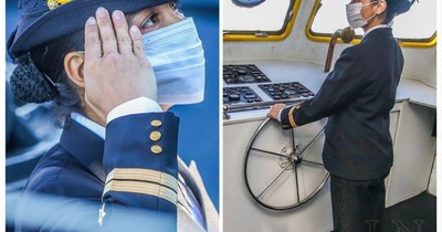 La Nación / Asumió la primera mujer como comandante de un buque en Paraguay