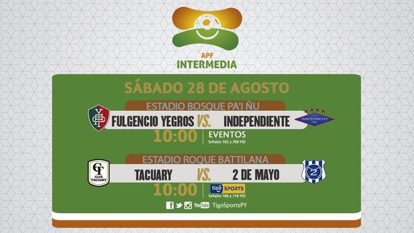 Dos juegos abren la jornada 26 de la Intermedia