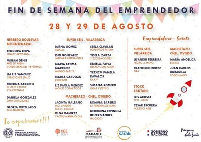 Ferias inclusivas de emprendedores realiza este fin de semana el Ministerio de Trabajo | .::Agencia IP::.
