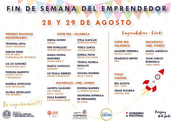 Ferias inclusivas de emprendedores realiza este fin de semana el Ministerio de Trabajo | .::Agencia IP::.