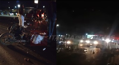 VIOLENTA COLISIÓN ENTRE MOTOCICLETAS SOBRE LA RUTA N° 6