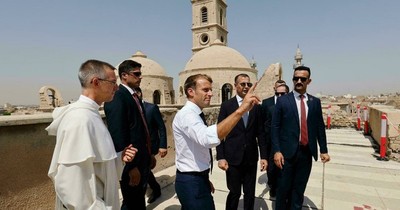 La Nación / Macron visita el antiguo bastión del Estado Islámico en Irak