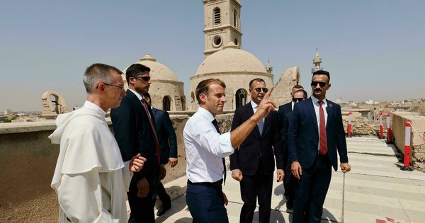La Nación / Macron visita el antiguo bastión del Estado Islámico en Irak