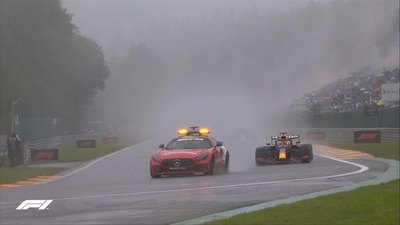Verstappen, 'ganador' de un GP de Bélgica que tuvo apenas dos vueltas bajo 'safety car'