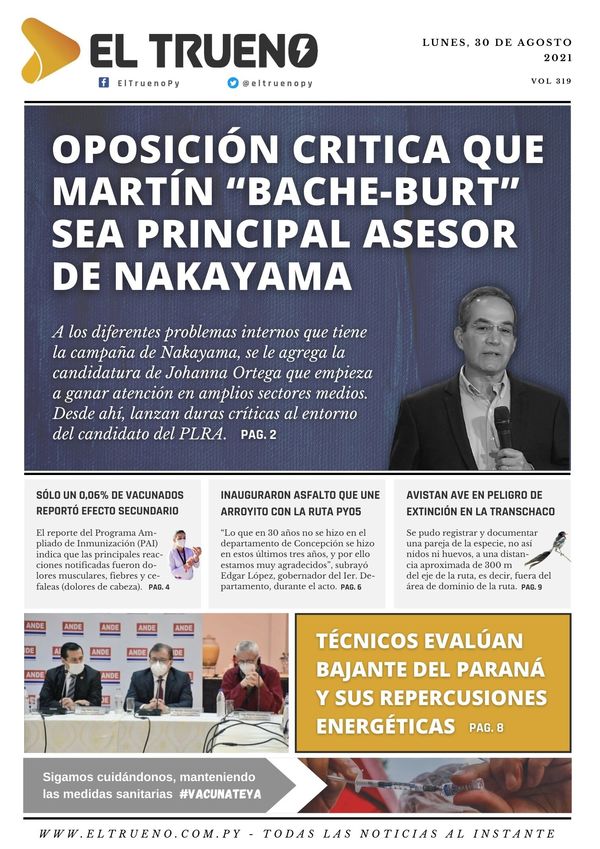 E-paper 30 de agosto 2021 - El Trueno