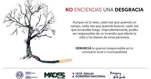 La Nación / Lanzan campaña de sensibilización para prevención de los incendios