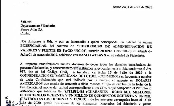 Diario HOY | El pedido letal para Atlas: Herederas de Leoz ordenaron devolver dinero a Conmebol