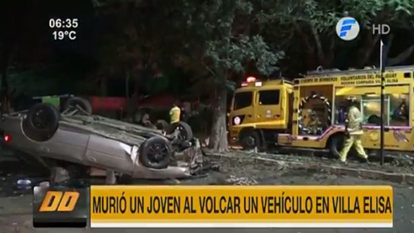 Aparatoso accidente deja un muerto y dos heridos en Villa Elisa
