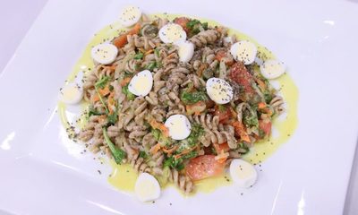 ENSALADA DE PASTA CON VINAGRETA DE NARANJA | Telefuturo