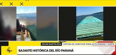Embarcaciones sufren la bajante del Paraná y denuncian nula presencia del Gobierno - Nacionales - ABC Color