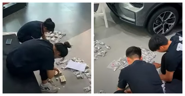 Un padre compra un automóvil a su hijo y paga con 17 sacos de monedas - C9N