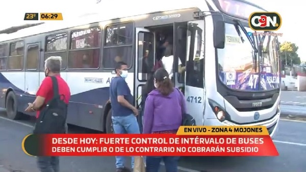Desde hoy: Fuerte control de intérvalo de buses - C9N
