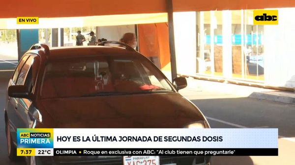 Última jornada de vacunación de segundas dosis - ABC Noticias - ABC Color