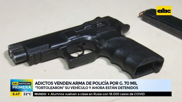 Tortolearon vehículo de Policía, vendieron arma por G. 70 mil y ahora están detenidos - ABC Noticias - ABC Color