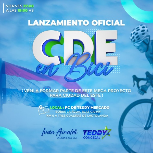 Teddy Mercado propone “CDE en bici” como parte de su campaña - La Clave