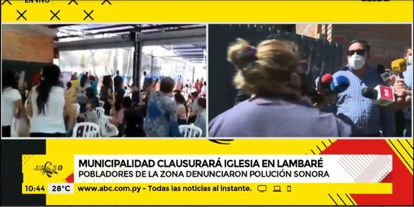 Incidentes frente a iglesia que sería clausurada hoy tras denuncias de vecinos en Lambaré - Nacionales - ABC Color