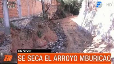 Se seca parte del arroyo Mburicaó en Asunción