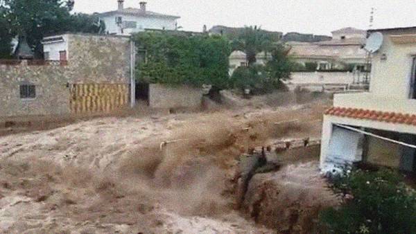 Un temporal con lluvias torrenciales afecta a España y deja fuertes inundaciones en Cataluña | Ñanduti