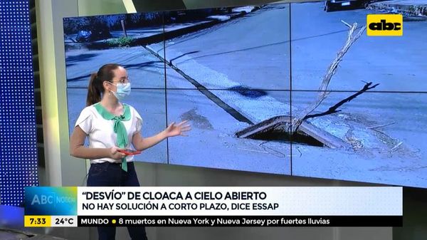 Desvío de cloaca a cielo a abierto, sin solución a corto plazo, según Essap - ABC Noticias - ABC Color