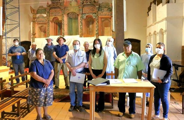 Firman acta de inicio de obras de emergencia en el templo jesuita de San Joaquín - Nacionales - ABC Color
