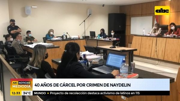 40 años de cárcel para asesino de Naydelin - ABC Noticias - ABC Color