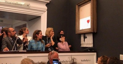 La Nación / Volverá a subastarse cuadro de Banksy parcialmente autodestruido