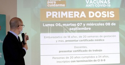 La Nación / Reactivarán aplicación de primera dosis para mayores de 20 años, embarazadas y docentes