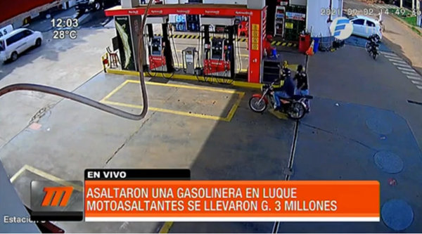Motochorros asaltaron una gasolinera en Luque | Telefuturo