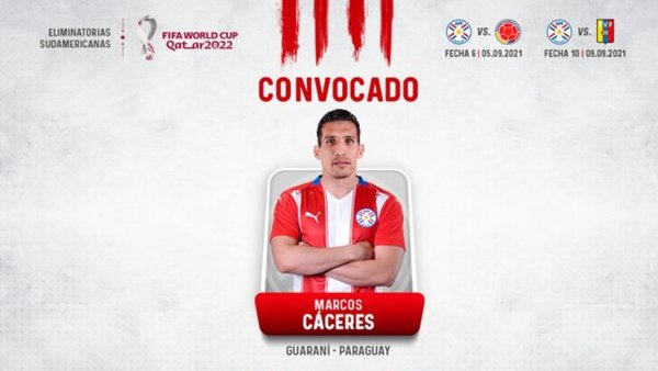 Marcos Cáceres, citado a la selección