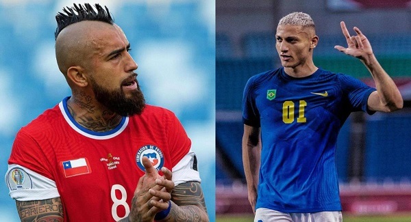 Picante cruce en redes entre Vidal y Richarlison