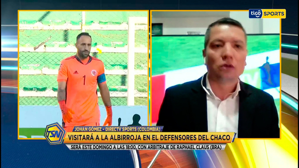 Johan Gómez en contacto con Tigo Sports.