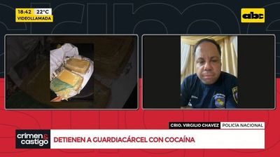 Detienen a guardiacárcel con cocaína - Crimen y castigo - ABC Color
