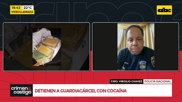 Detienen a guardiacárcel con cocaína - Crimen y castigo - ABC Color