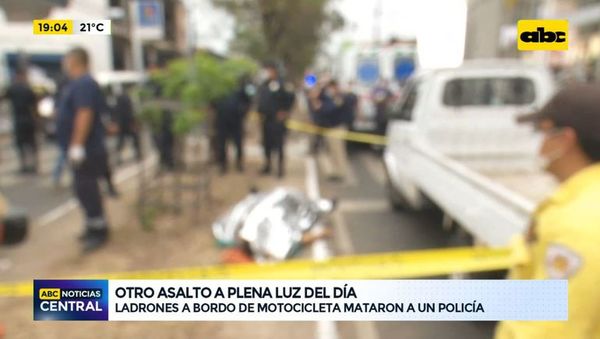 Policía dice que agente asesinado durante asalto “fue por su cuenta” sin orden del comisario - Nacionales - ABC Color