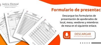 Formularios disponibles para nóminas de miembros de mesas, apoderados y veedores | .::Agencia IP::.