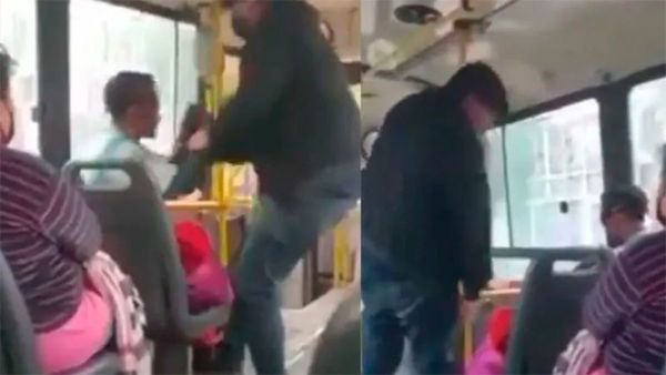 Pasajero echó del micro a otro por no usar tapabocas