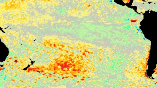 'Blob': la preocupante masa de agua caliente cerca de Nueva Zelanda que está contribuyendo a la megasequía en Chile y Argentina