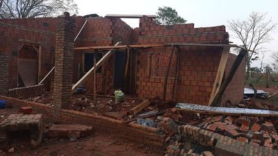 Temporal causó destrozos en varios distritos del Departamento de Caaguazú - Nacionales - ABC Color
