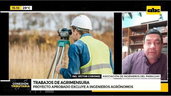Trabajos de agrimensura: proyecto aprobado excluye a ingenieros agrónomos - ABC Noticias - ABC Color