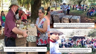 FUNDACIÓN FRANCIS PERIER REALIZA IMPORTANTE DONACIÓN A COMISIÓN DE MUJERES CAMPESINAS