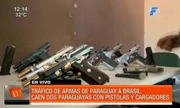 Requisan armas 'personalizadas' traficadas de Paraguay a Brasil | Telefuturo
