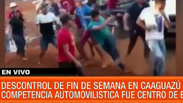 Aglomeración, bebidas, gresca y nulo control en Caaguazú