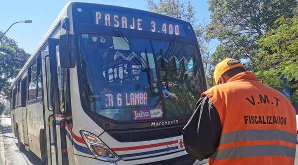 Buses permisionarios del VMT mantienen precio del pasaje en G. 2.300 y G. 3.400