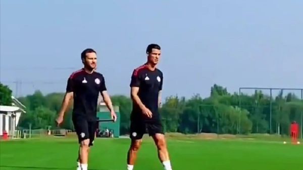 Cristiano se entrena por primera vez con el United