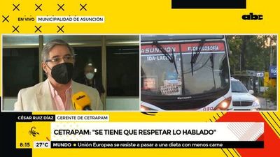 “Si salen a las calles en horas no pico, no van a encontrar buses llenos”, según César Ruiz Díaz - A la gran 730 - ABC Color